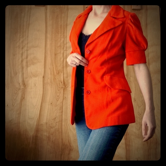 1970s vtg cotton blazer - Picture 2 of 6